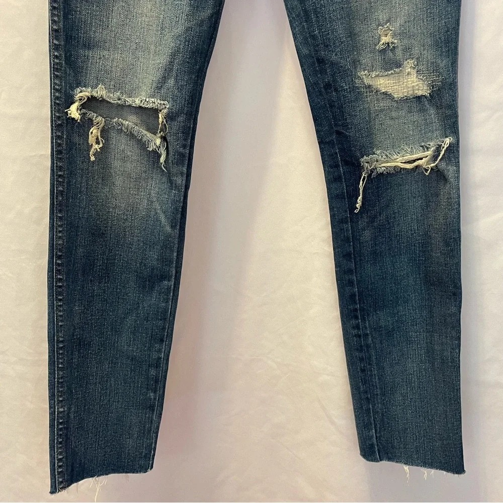 Madewell 9‎ Inch High Riser Skinny Skinny Distressed Denim Jeans Size 25 Stretch